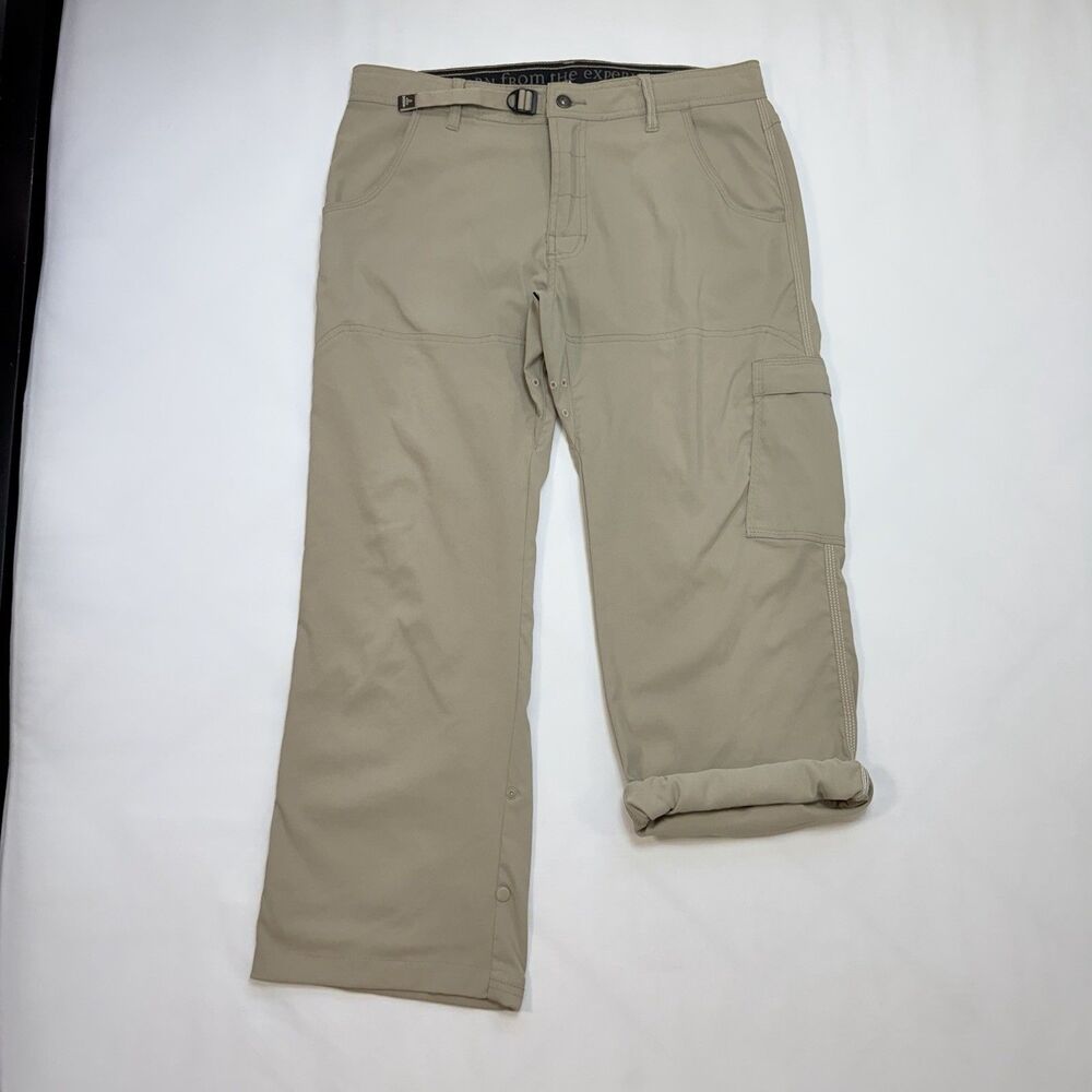 Prana Stretch Zion Cargo Pants Tan Khaki Brown 33 X 30 Outdoor Hiking Gorpcore